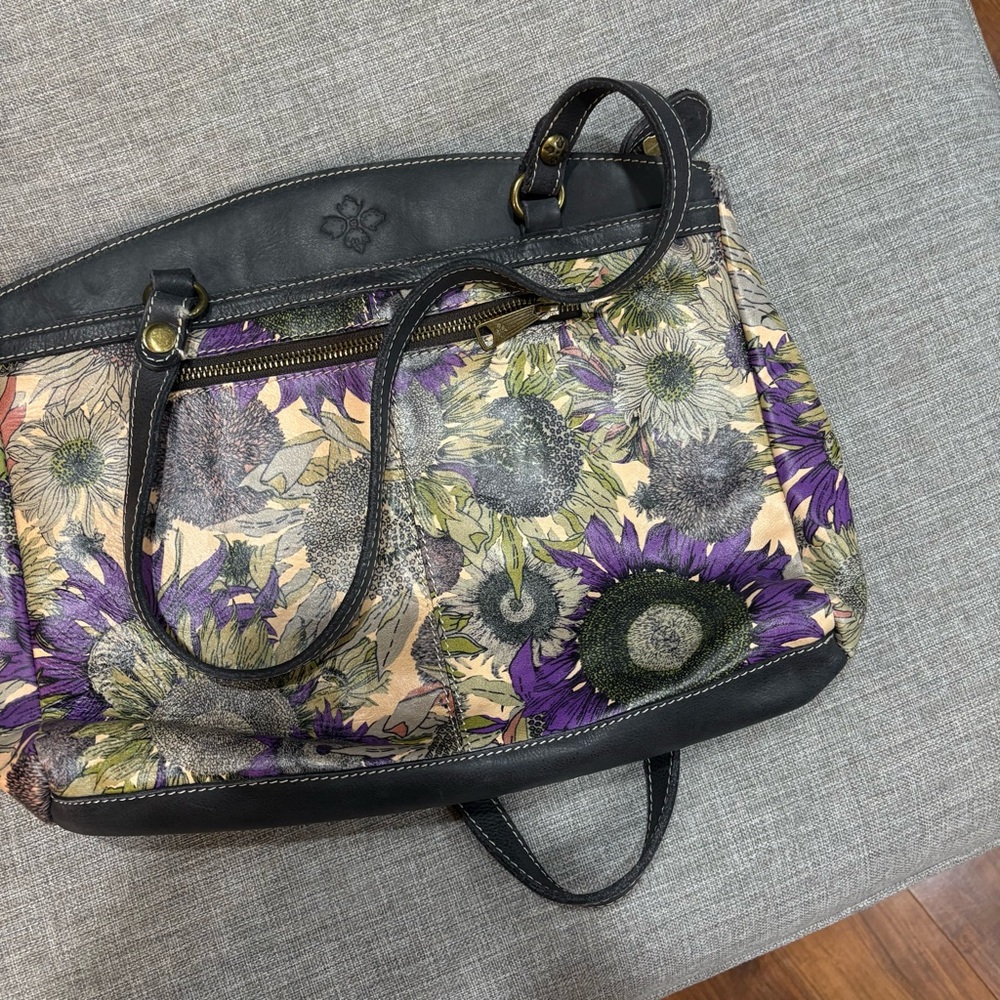 Patricia Nash Purple Sunflower Hand bag